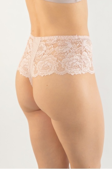 Chiloti eleganti Isla, tip tanga cu talie inalta , Roze M - XXL - Img 2
