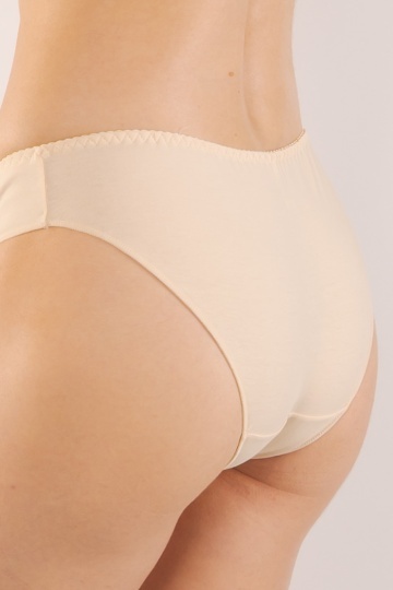 Chiloti femei ALA, clasic din bumbac, talie medie, Cream