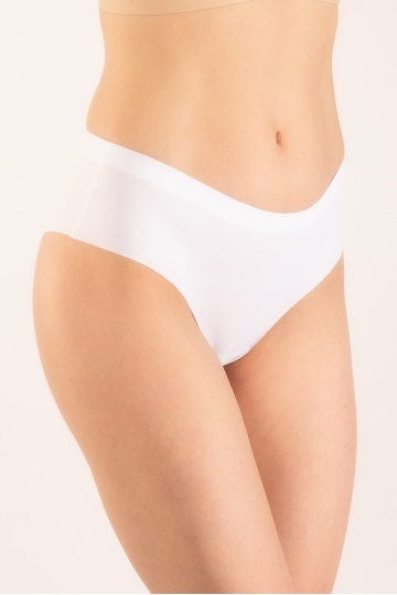 Chiloti laser cut Nuria, panty brazilian fara cusaturi la tiv, microfibra, Alb - Img 4