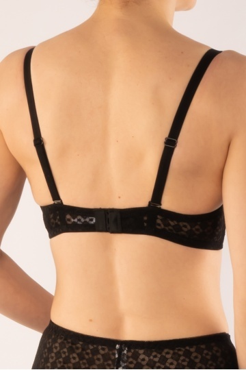 Sutien Chiara push-up elegant, cupa preformata, Negru - Img 4
