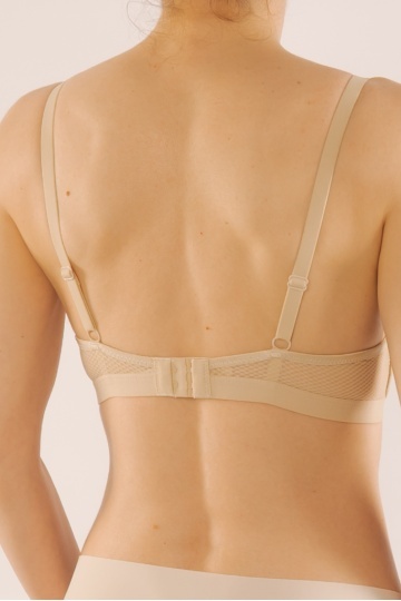 Sutien Coraline push-up mediu, cupa preformata, Bej - Img 2