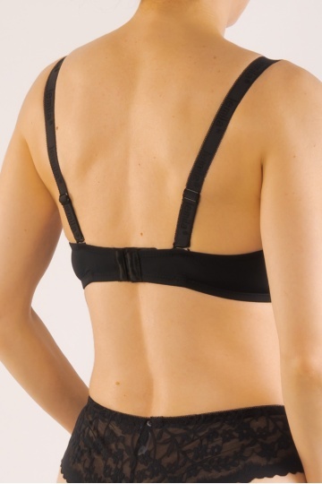 Sutien cupa preformata subtire Maribel, imbracat in microfibra, cupe B, C, D, Negru - Img 5