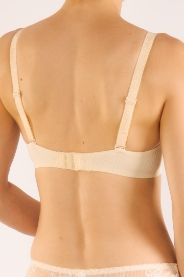 Sutien cupa subtire Magnolia, imbracat in microfibra, cupe B, C, D, Crem - Img 3