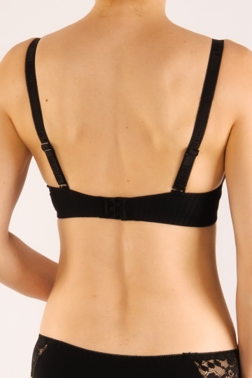 Sutien cupa subtire Magnolia, imbracat in microfibra, cupe B, C, D, Negru - Img 4