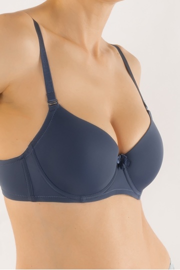 Sutien cupa subtire preformata microfibra, Bella , Grafit, cupe B, C, D - Img 4