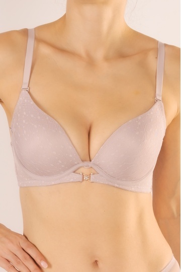 Sutien Flora cupa push-up mediu preformata, cupe B si C, Lilla - Img 2