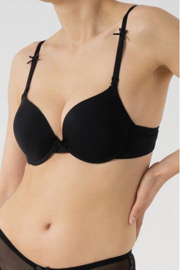 Sutien Gina, Extra Push-up Basic , cupe B si C , Negru - Img 3