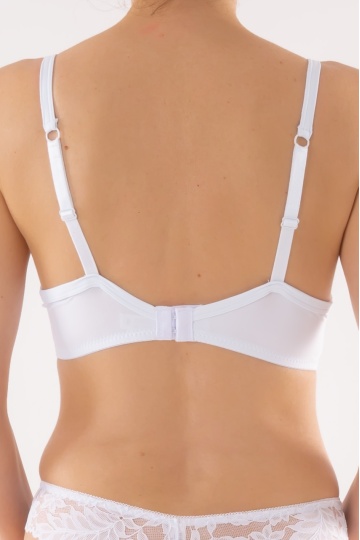 Sutien Lumia cupa subtire, Microfibra, Satin Alb, cupa B, C si D - Img 4