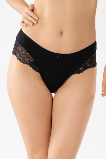 Chilot femei, bumbac si dantela Lola , Negru S - 5XL - Img 5