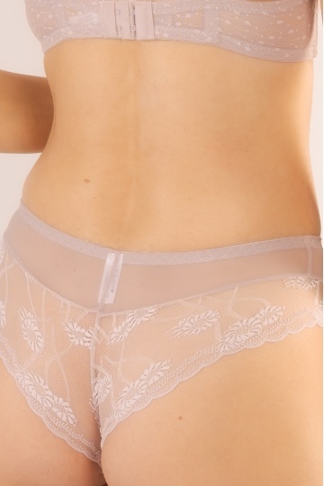 Chiloti femei Della brazilian din dantela, model elegant Lilac - Img 4