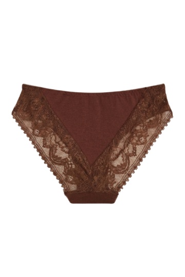 Chiloti femei Luna din bumbac si dantela, CHOCO ( S - XXL ) (Copy 1) - Img 2
