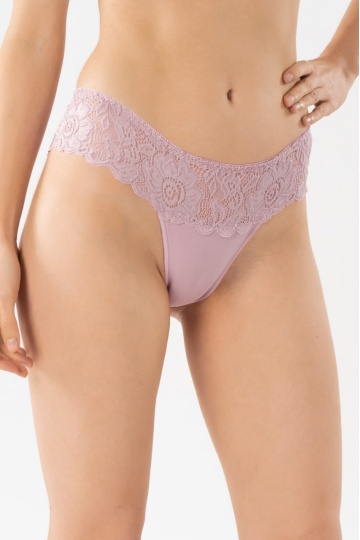 Chiloti femei Siera, bumbac si dantela Dusty Pink - Img 3
