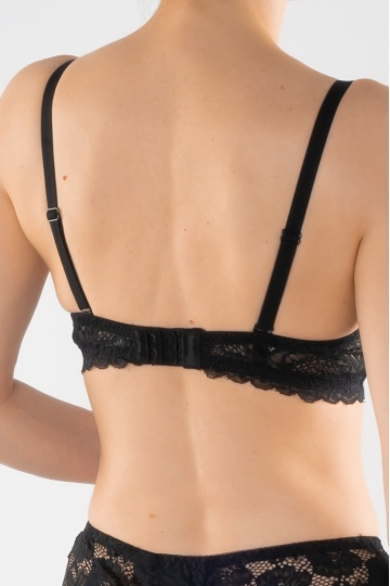 Sutien push-up elegant, cupa preformata Doris, Negru - Img 4