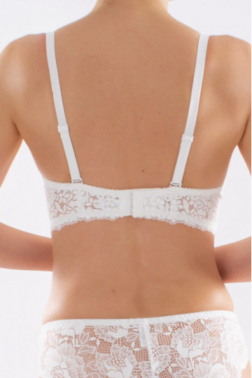 Sutien push-up elegant, cupa preformata Fiorella, Cream White - Img 5