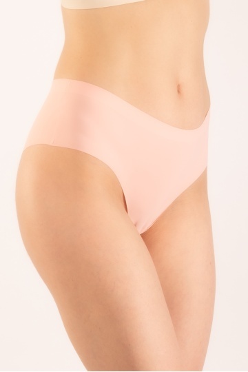 Chiloti laser cut Nuria, panty brazilian fara cusaturi la tiv, microfibra, Roze Blush - Img 3