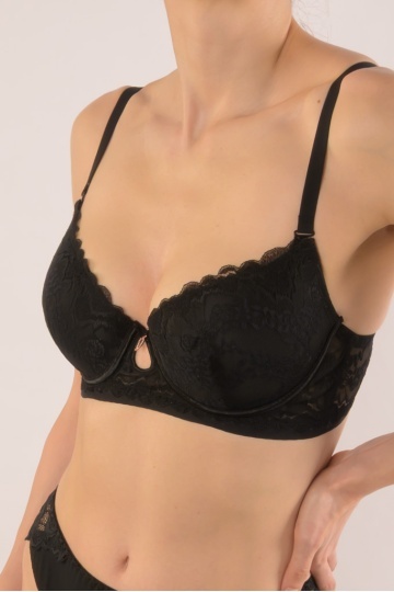 Sutien Alexa cupa moale subtire, imbracata cu dantela ,cupa B si C - Img 3