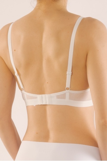 Sutien Coraline push-up mediu, cupa preformata, Alb - Img 4