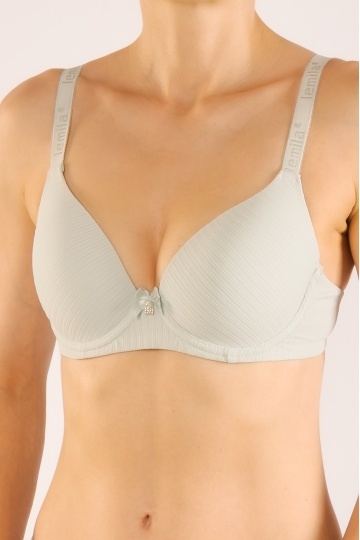 Sutien cupa subtire Magnolia, imbracat in microfibra, cupe B, C, D, Pastel Mint - Img 3