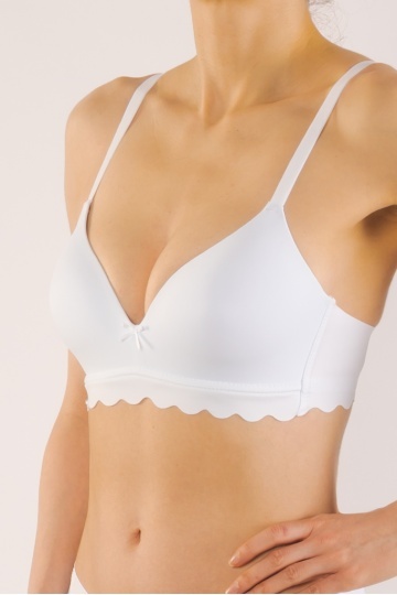 Sutien Freya, fara armatura, cupe subtiri preformate, Alb - Img 2