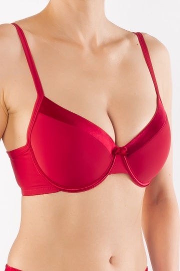 Sutien Lumia cupa subtire, Microfibra, cupe B, C si D, Satin Cherry - Img 1