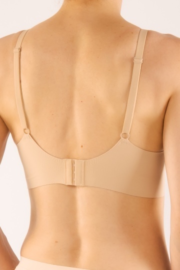 Sutien soft-touch Savana tip bustiera fara armatura, cupe buretate moi, din microfibra , BEJ - Img 5