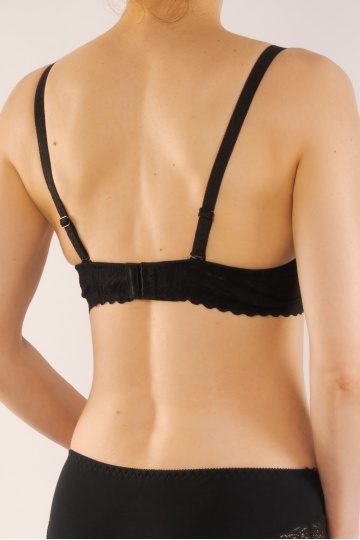Sutien SOLE extra-push-up cupa preformata, imbracat in dantela, cupe B, C, Negru - Img 5