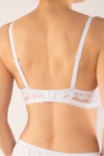 Sutien Chloe push-up semicup elegant, cupa preformata, Alb - Img 4