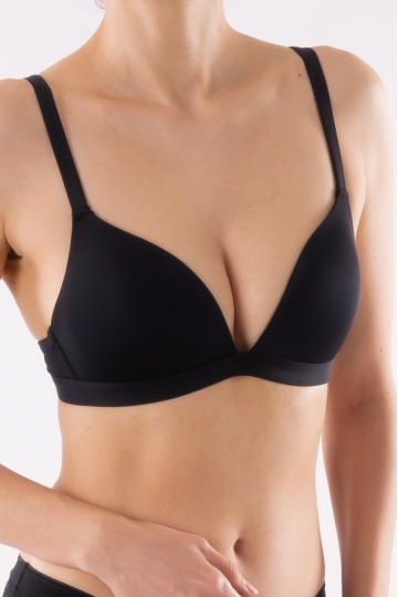Sutien cu Burete Isa, Fara armatura, cupe B si C, Negru - Img 1