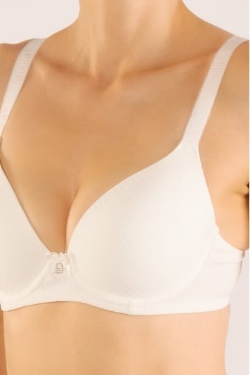 Sutien cupa subtire Magnolia, imbracat in microfibra, cupe B, C, D, Alb