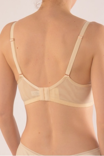 Sutien Dalia cupa moale captusita, imbracata cu dantela ,cupa C si D, Cream - Img 5