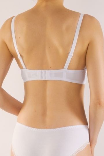 Sutien LARA, cupe preformate soft feel, push-up mediu, cupe B, C, Alb - Img 6