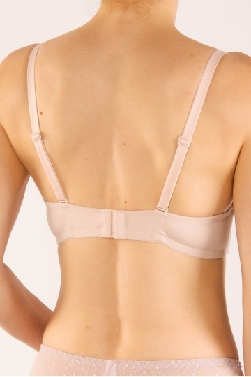 Sutien Lira, cupa preformata, imbracat in microfibra, cupe B, C, Roz Pudra - Img 5