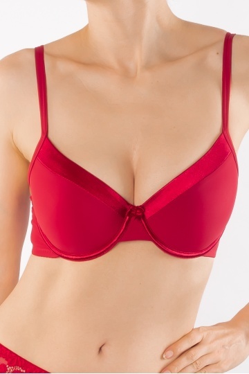 Sutien Lumia cupa subtire, Microfibra, cupe B, C si D, Satin Cherry - Img 2