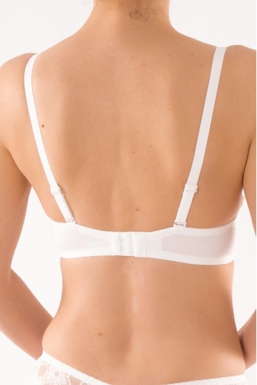Sutien push-up elegant, cupa preformata Milana, Ivory white - Img 4