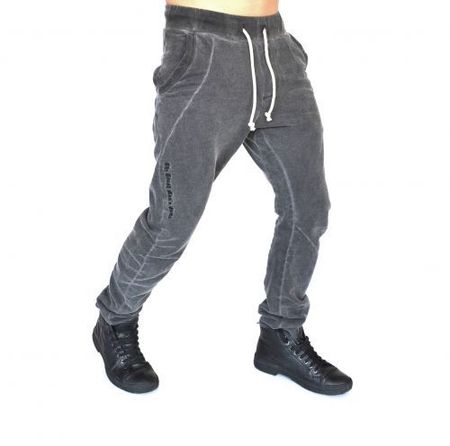 МЪЖКО СИВО БРОДИРАНО ДОЛНИЩЕ OIL DYE EMBROIDERED GREY GS SLIM