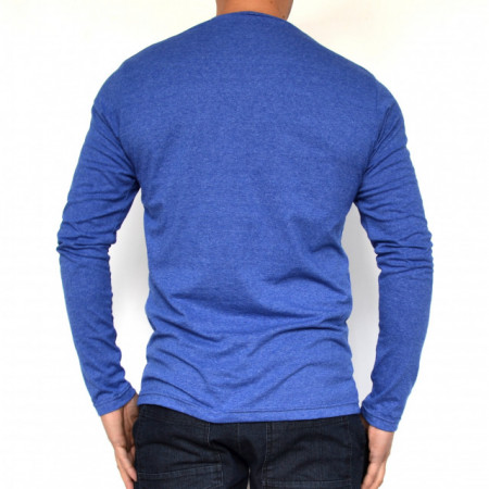 DARK BLUE MENS TSHIRT LONG SLEEVE - Img 2