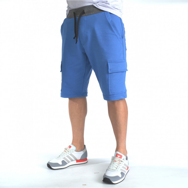 MEN'S BLUE DENIM DROP CROTCH PANTS SPRING/FALL - Img 4