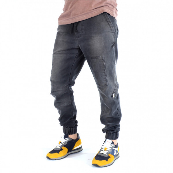 MENS DENIM GREY PANTS CARGO ZIP TRENDFIELD SPRING/SUMMER/AUTUMN - Img 3