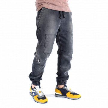 MENS DENIM GREY PANTS CARGO ZIP TRENDFIELD SPRING/SUMMER/AUTUMN - Img 4