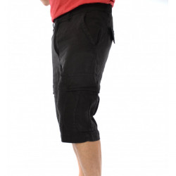 BLACK LINEN CARGO MENS SHORTS - Img 5