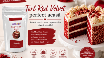 Tort Red Velvet perfect acasă – rețetă simplă, aspect spectaculos și gust irezistibil