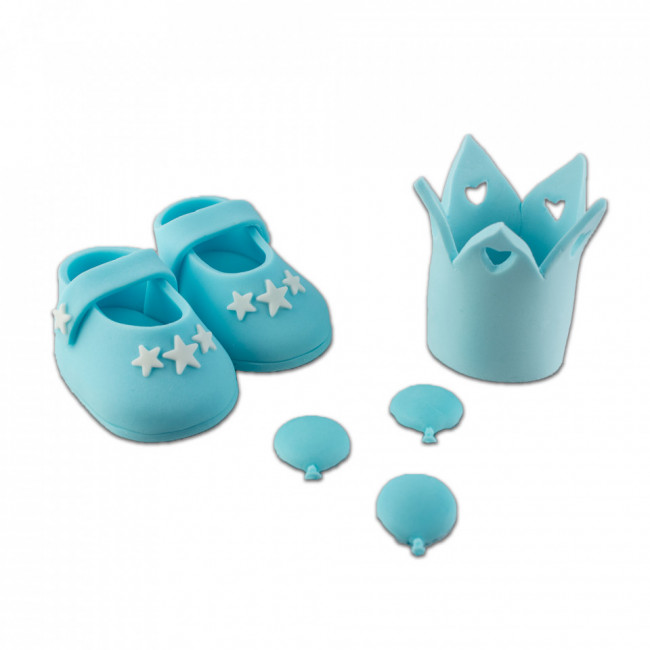 Set botez coronita Albastru - Lumea