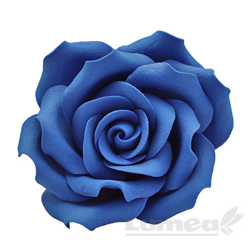 Trandafir urias albastru din pasta de zahar, L10 cm x l 10 cm x h10 cm, 110g - Lumea