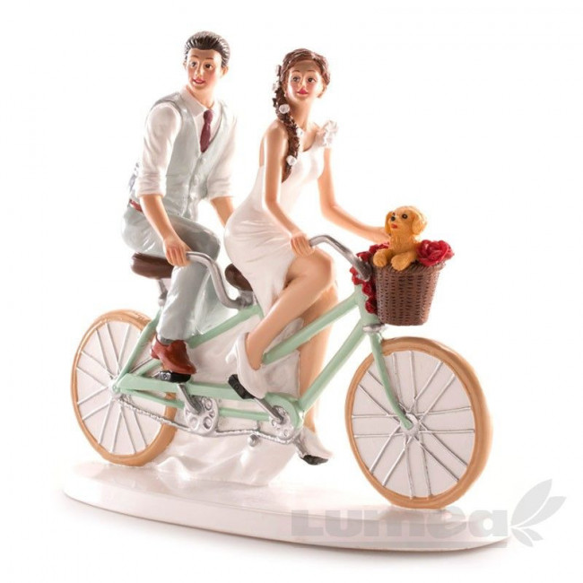 Figurine Mire si Mireasa cu bicicleta - deKora