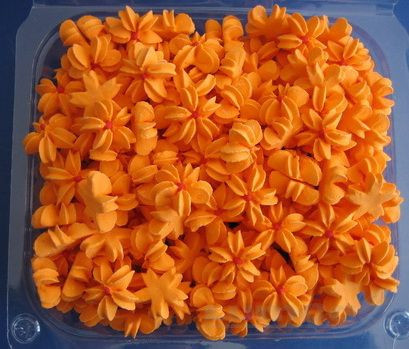 Floricele portocalii din zahar, 300g - Lumea