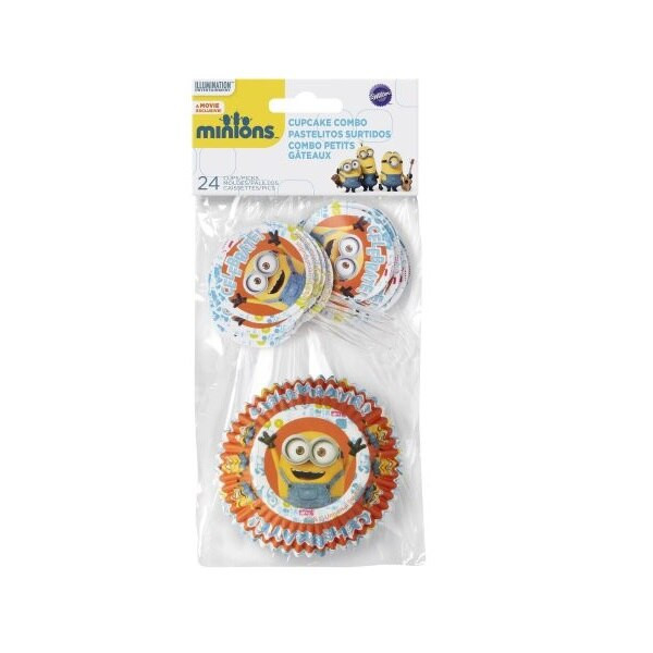 Hartii briose model Minions cu topper 24 buc. - Wilton