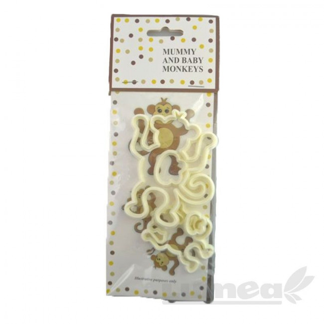 <p>Setul de decupatoare maimuță – Lumea conține patru forme din plastic alimentar, special create pentru a realiza fețe simpatice de maimuță din <strong>fondant</strong>, <strong>pastă de zahăr</strong> sau marțipan. Sunt ideale pentru deserturi tematice,