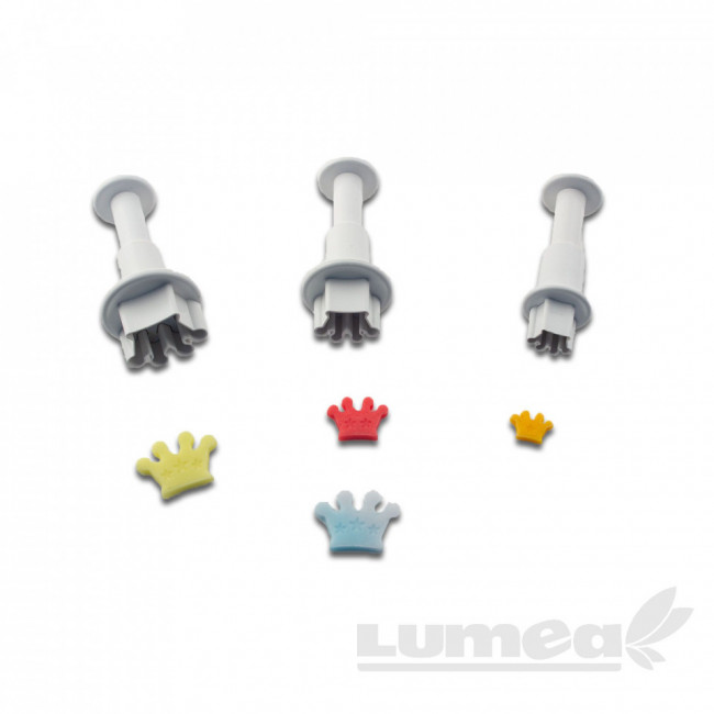 Set decupatoare Coroane cu patru varf, 2.5, 2 , 1.5 cm, 3 buc. - Lumea