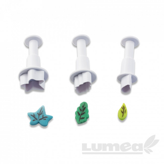 Set decupatoare diferite Frunze micute, 2, 1.8, 1.5 cm, 3 buc. - Lumea