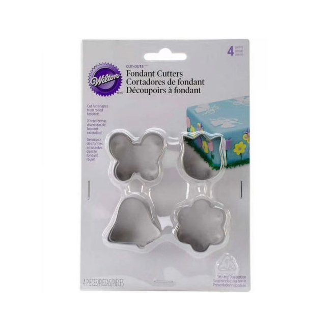 Set decupatoare Fluturas, Lalea, Clopotel, Floare, 4 buc. - Wilton